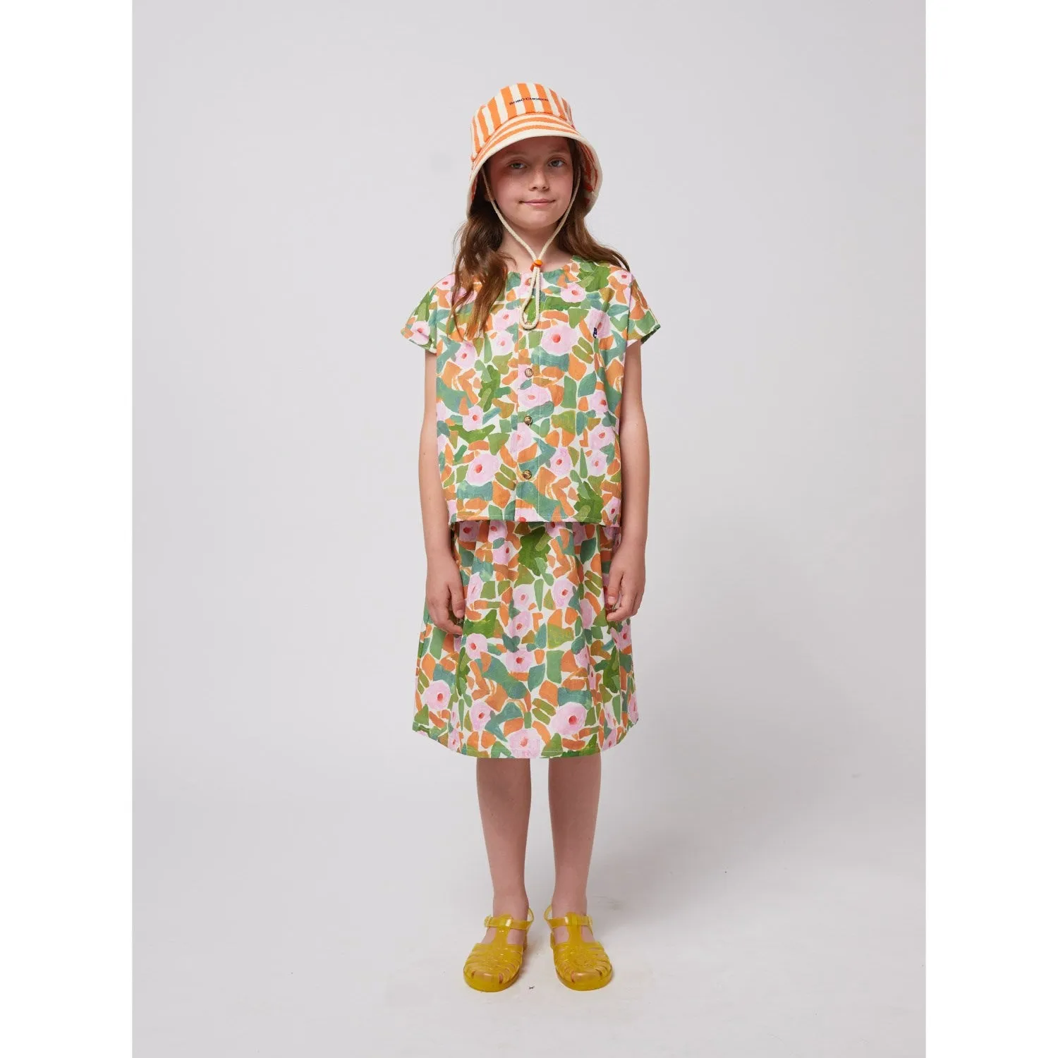 Bobo Choses Multicolor Floral All Over Woven Midi Skirt