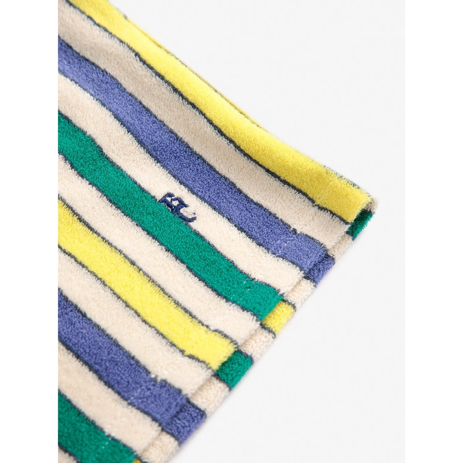 Bobo Choses Offwhite Multicolor Stripes Terry Cloth Bermuda Shorts