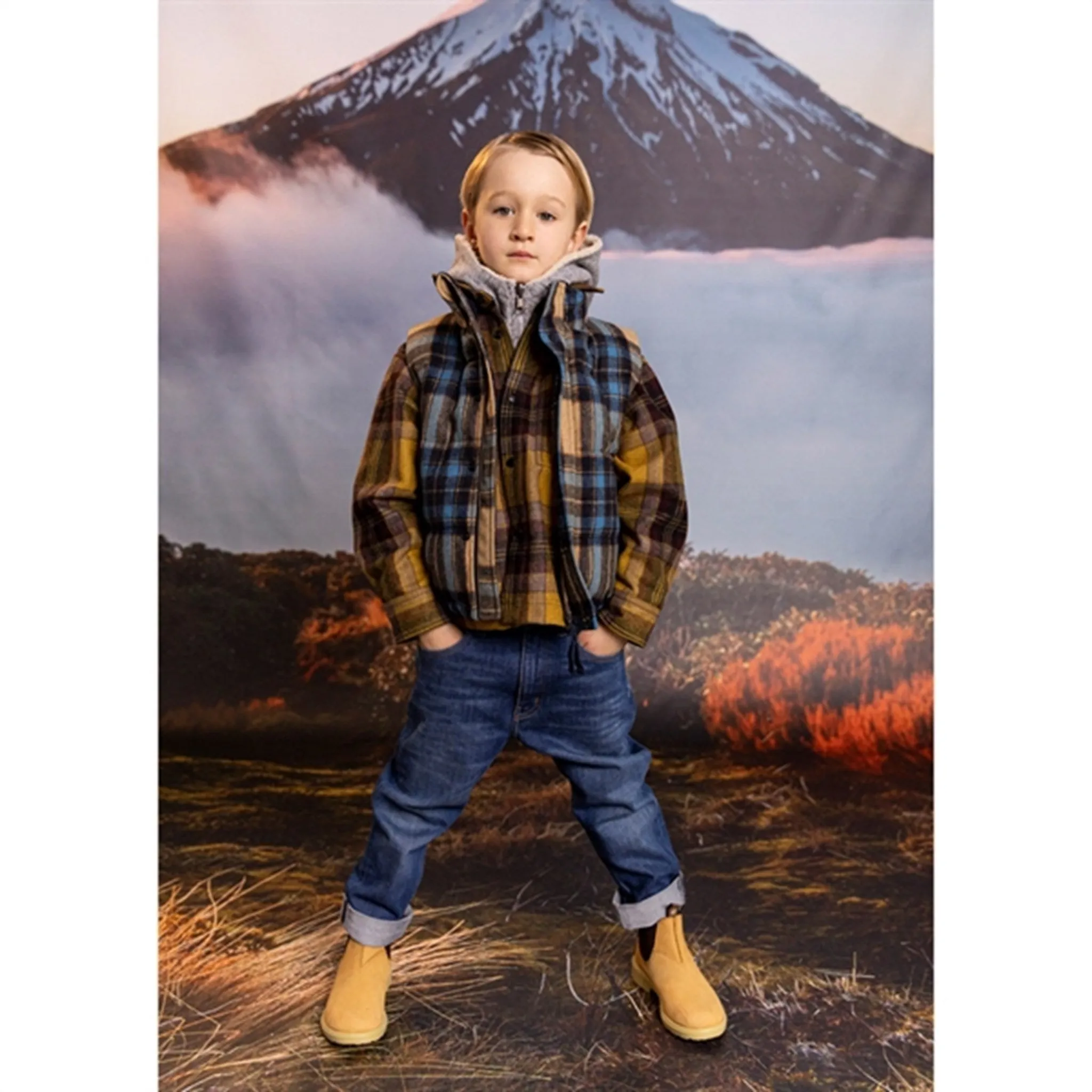 Finger In The Nose Ollibis Blue Denim 5 Pockets Tapered Fit Jeans