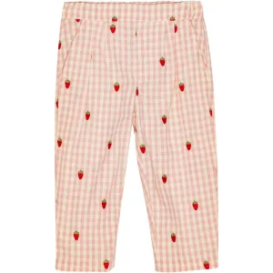 Flss Pink Berry Gingham Dolly Pants