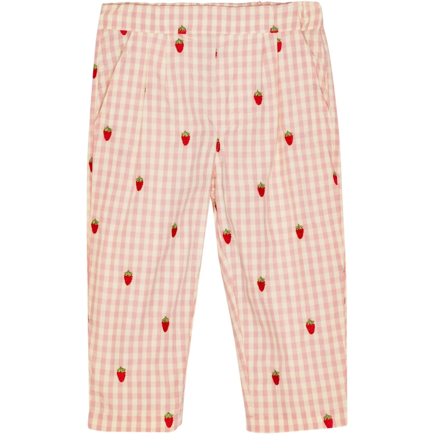 Flss Pink Berry Gingham Dolly Pants