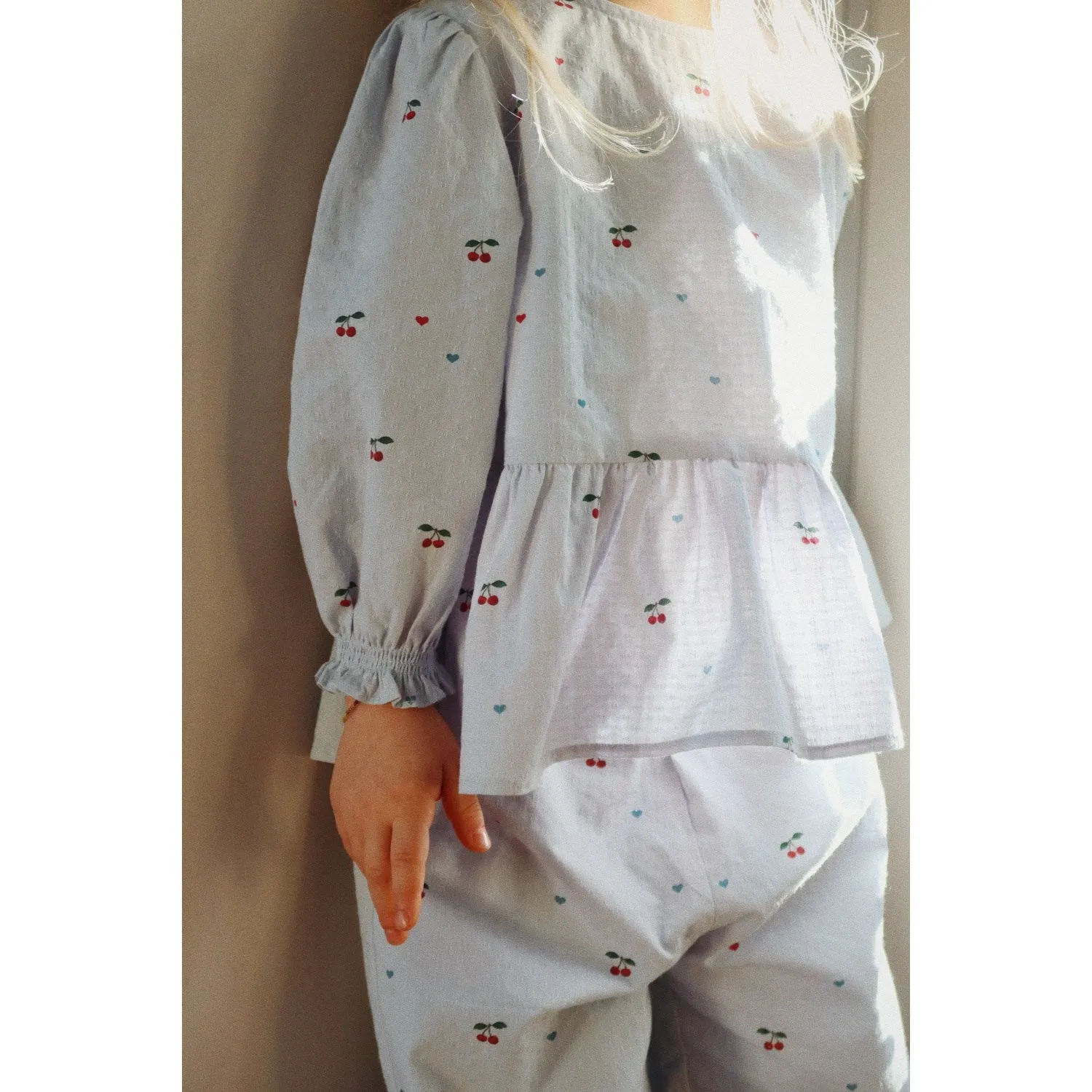 Konges Sljd Cherry Blue Coeur Evia Pants Gots