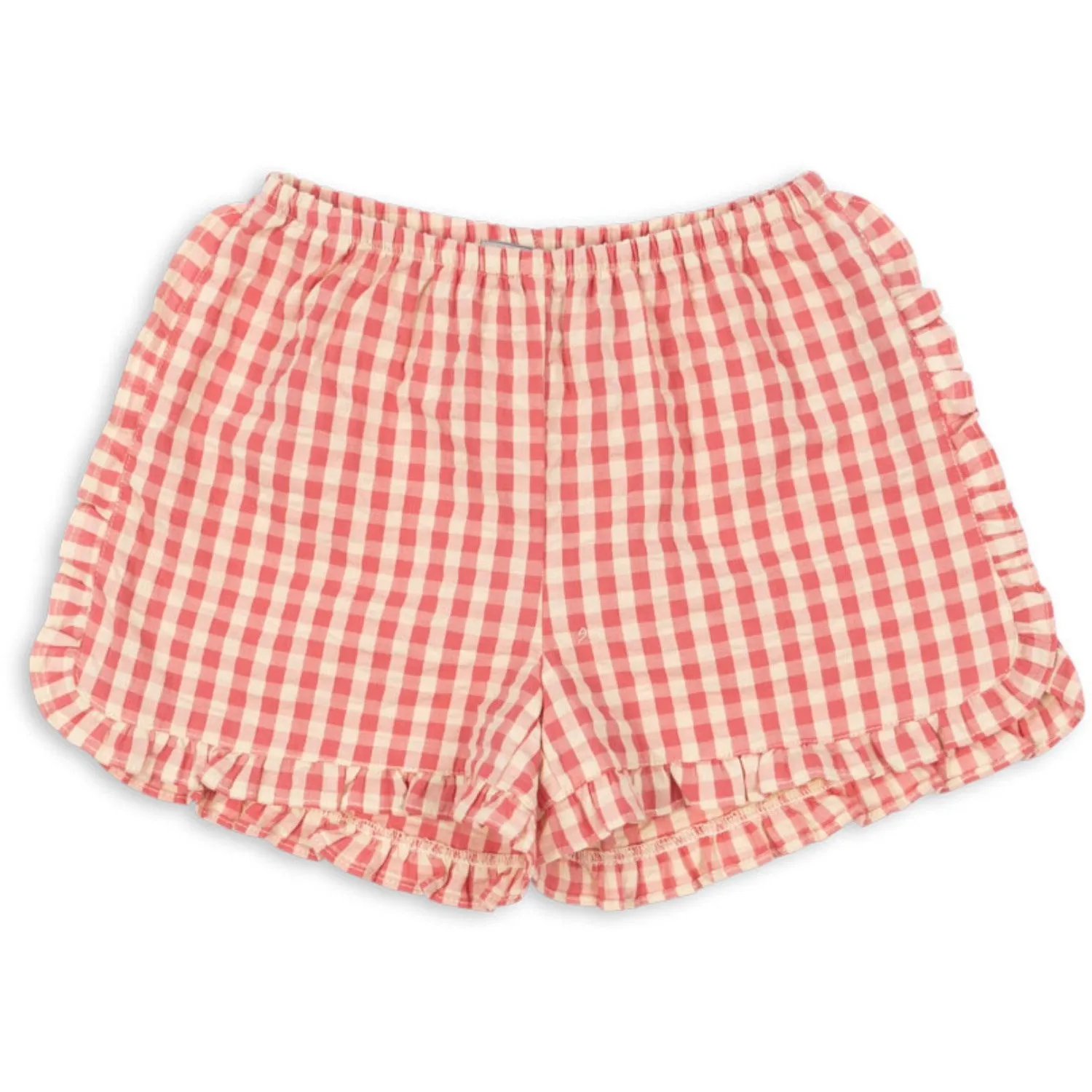 Konges Sljd Flamingo Plume Check Kim Frill Shorts Gots