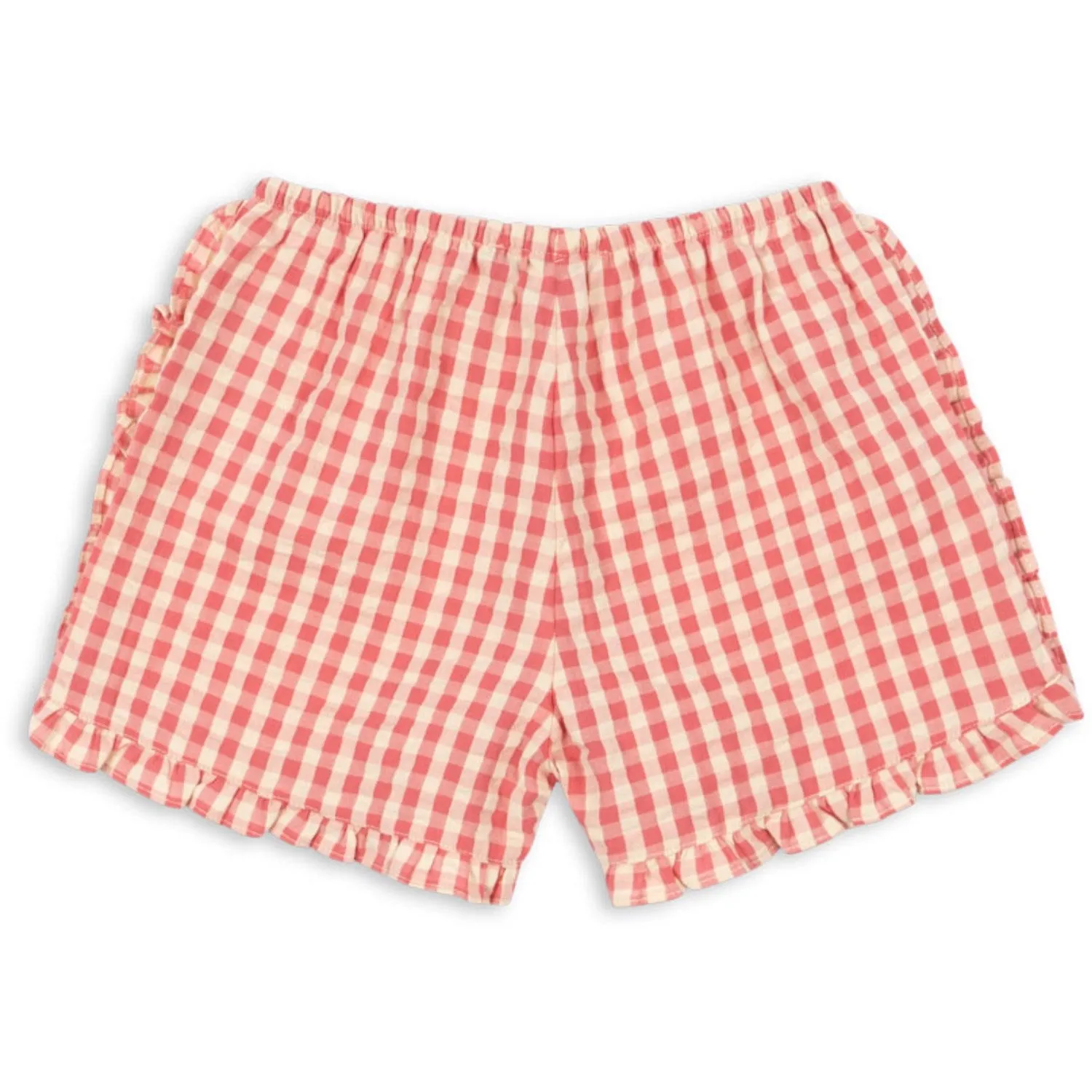 Konges Sljd Flamingo Plume Check Kim Frill Shorts Gots