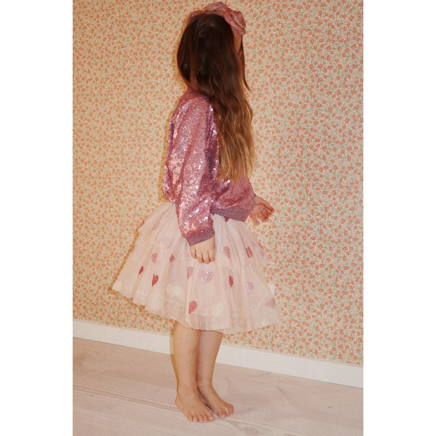 Konges Sljd Heart Rose Glitter Tullie Skirt