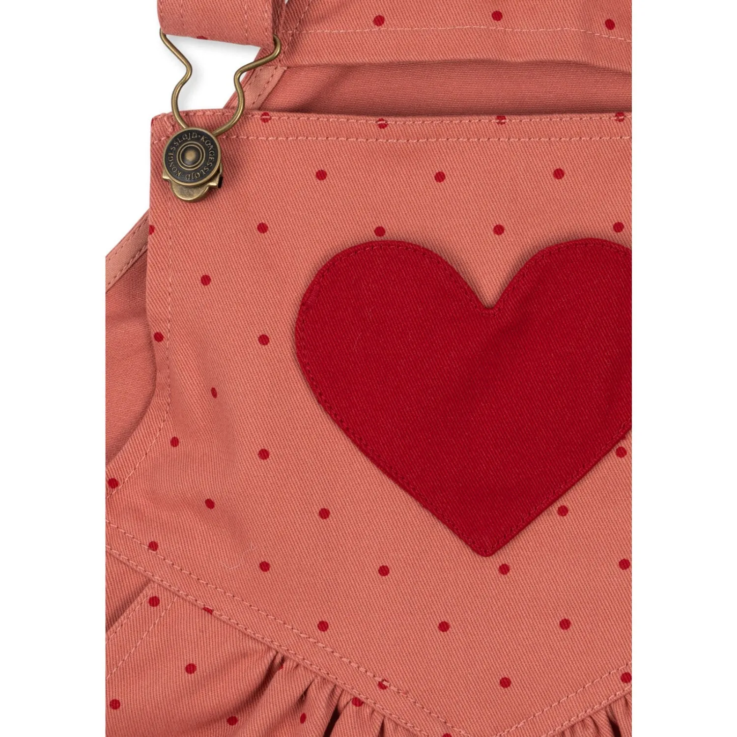 Konges Sljd MahAndany Dot Nola Heart Overalls GOTS
