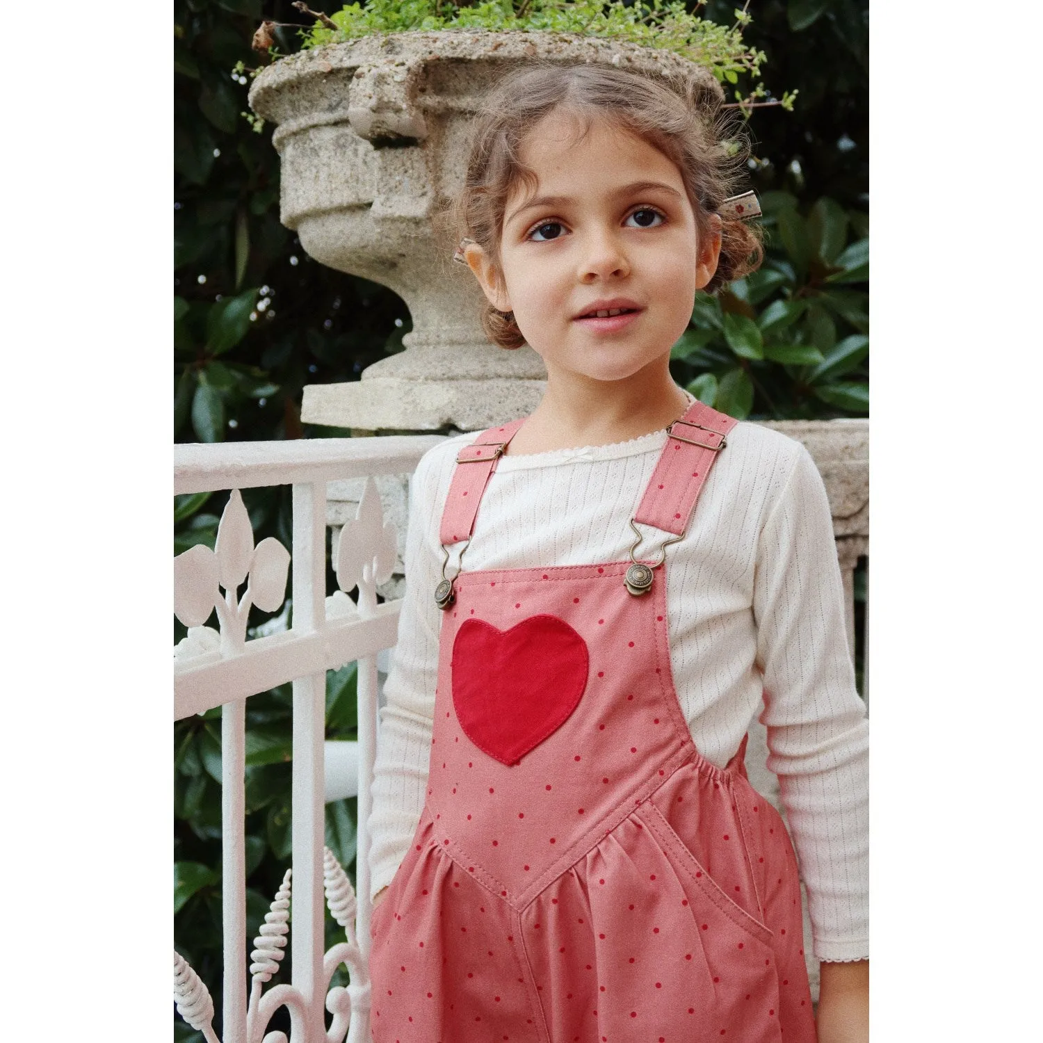Konges Sljd MahAndany Dot Nola Heart Overalls GOTS