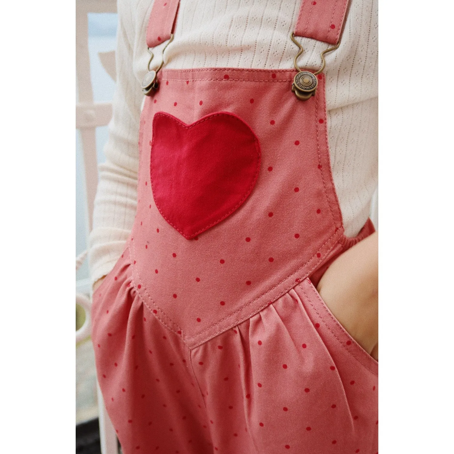 Konges Sljd MahAndany Dot Nola Heart Overalls GOTS