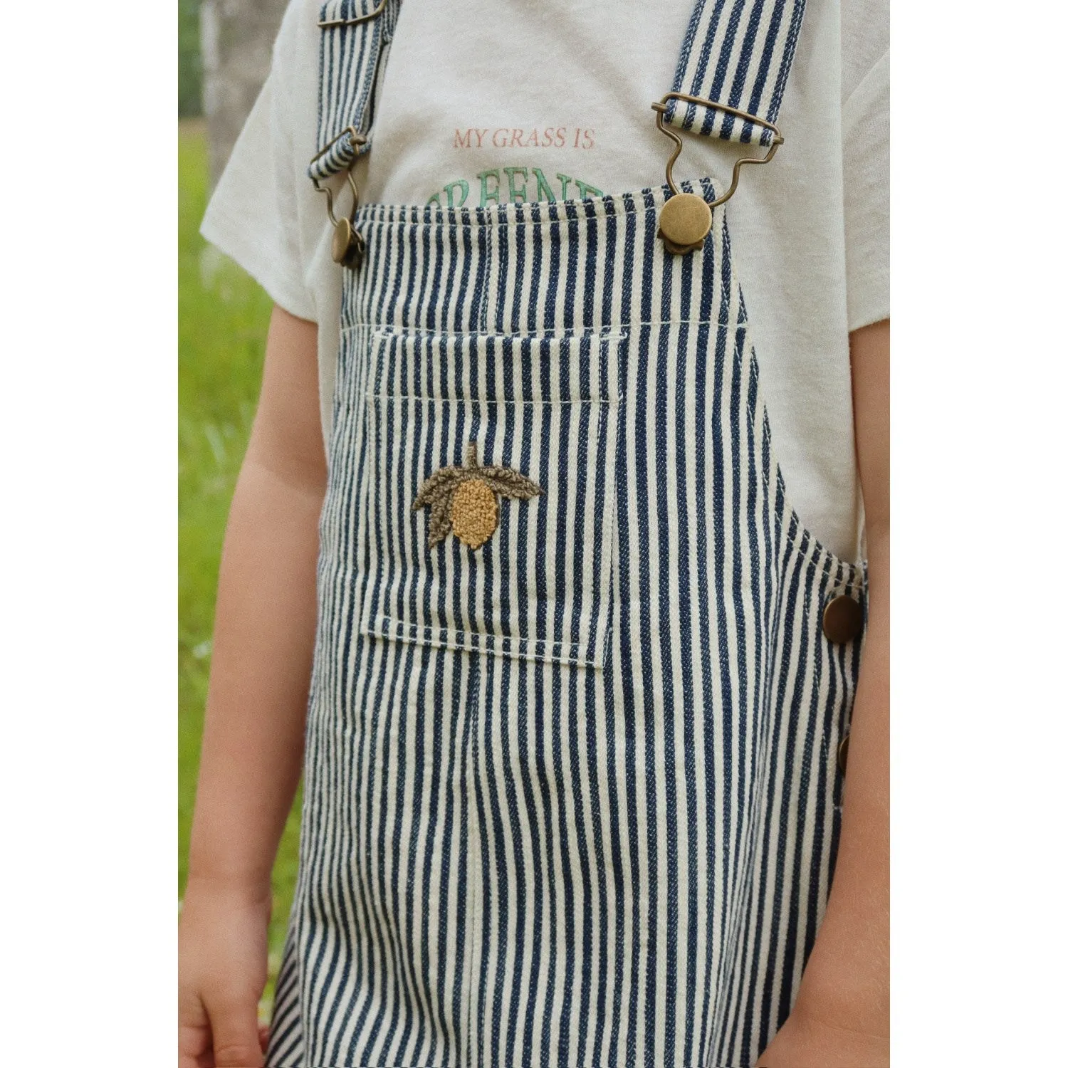 Konges Sljd Naval Stripe Fender Overalls Gots