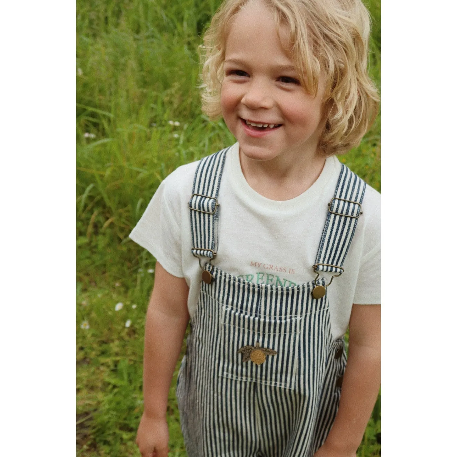 Konges Sljd Naval Stripe Fender Overalls Gots