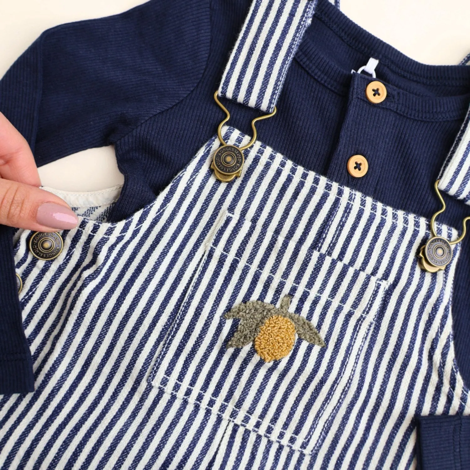 Konges Sljd Naval Stripe Fender Overalls Gots