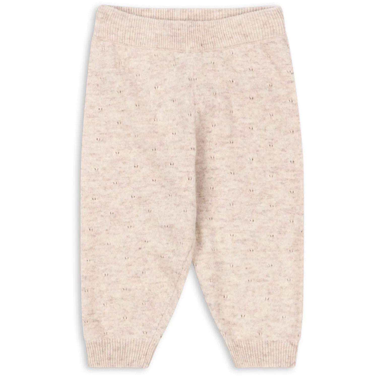 Konges Sljd Off White Melange Pointelle Mino Knit Pants