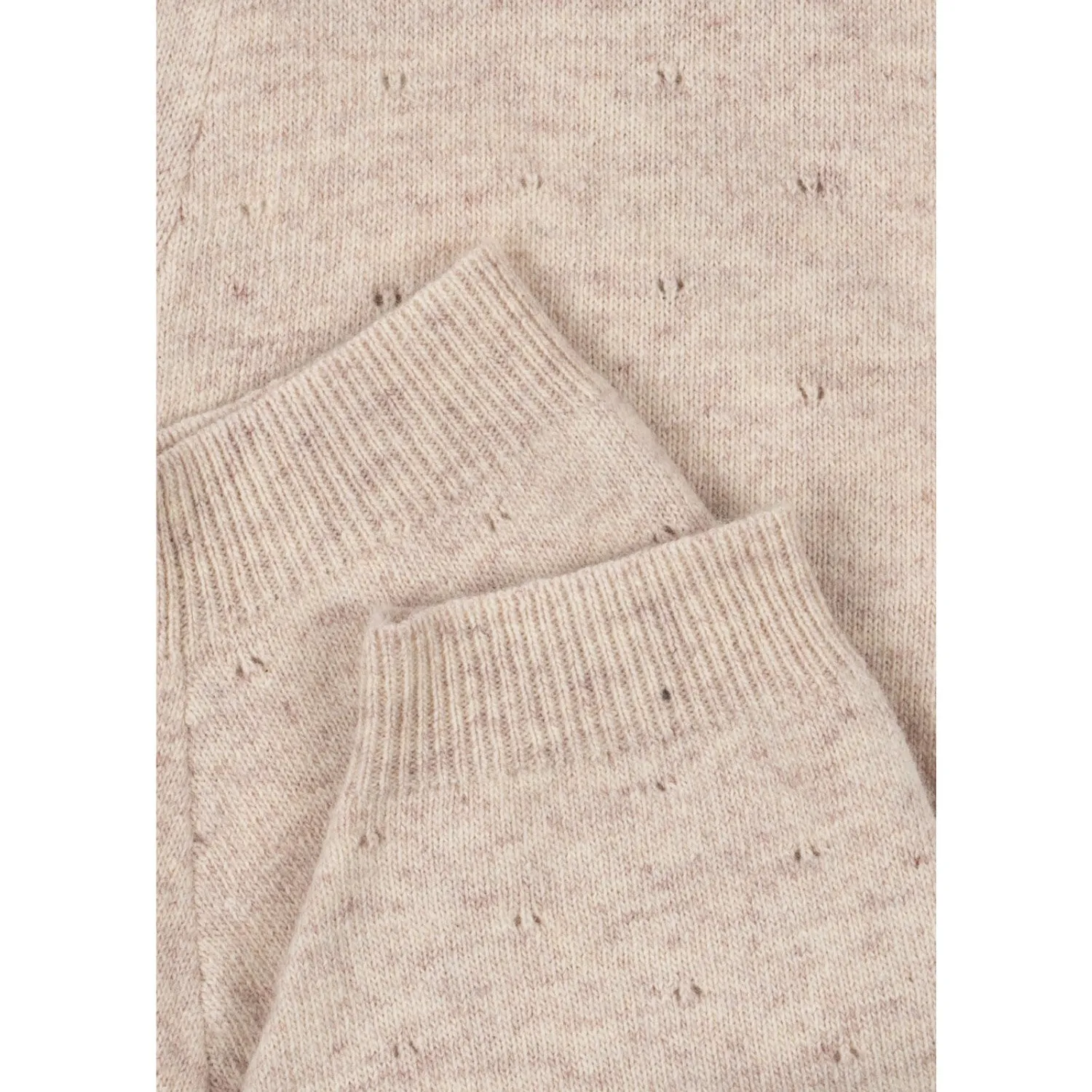 Konges Sljd Off White Melange Pointelle Mino Knit Pants