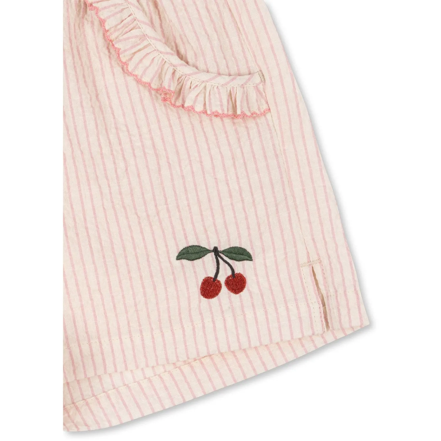 Konges Sljd Peony Stripe Ellie Frill Shorts Gots