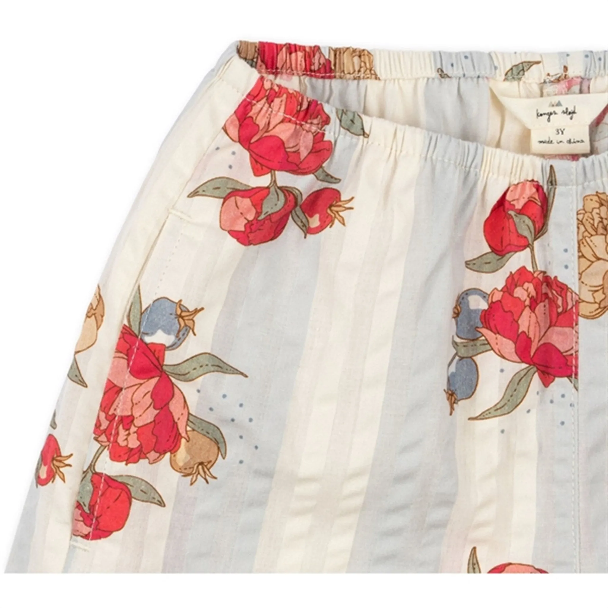 Konges Sljd Peony Stripe Kim Slit Shorts