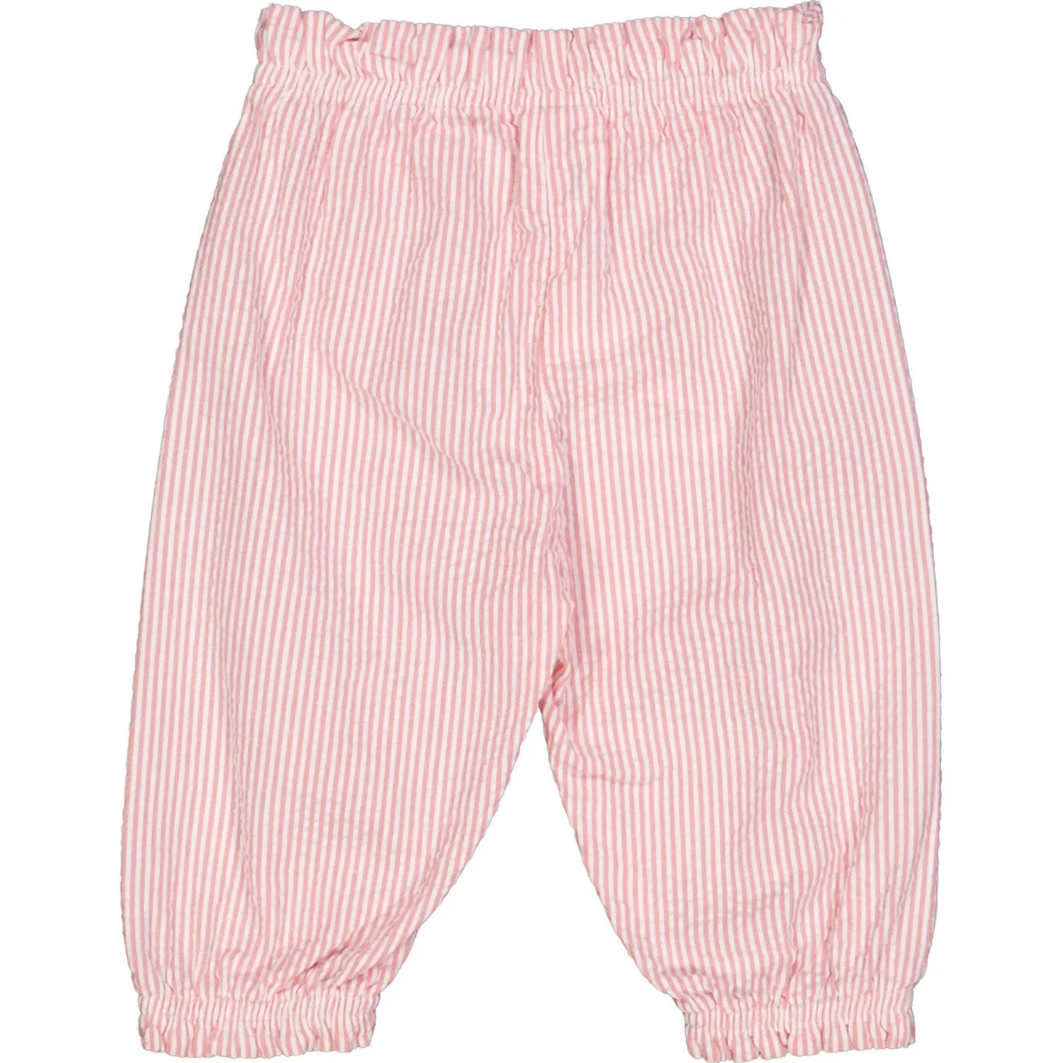 Msli Balsam Cream/ Bubblegum Seersucker Stripe Flared Pants Baby