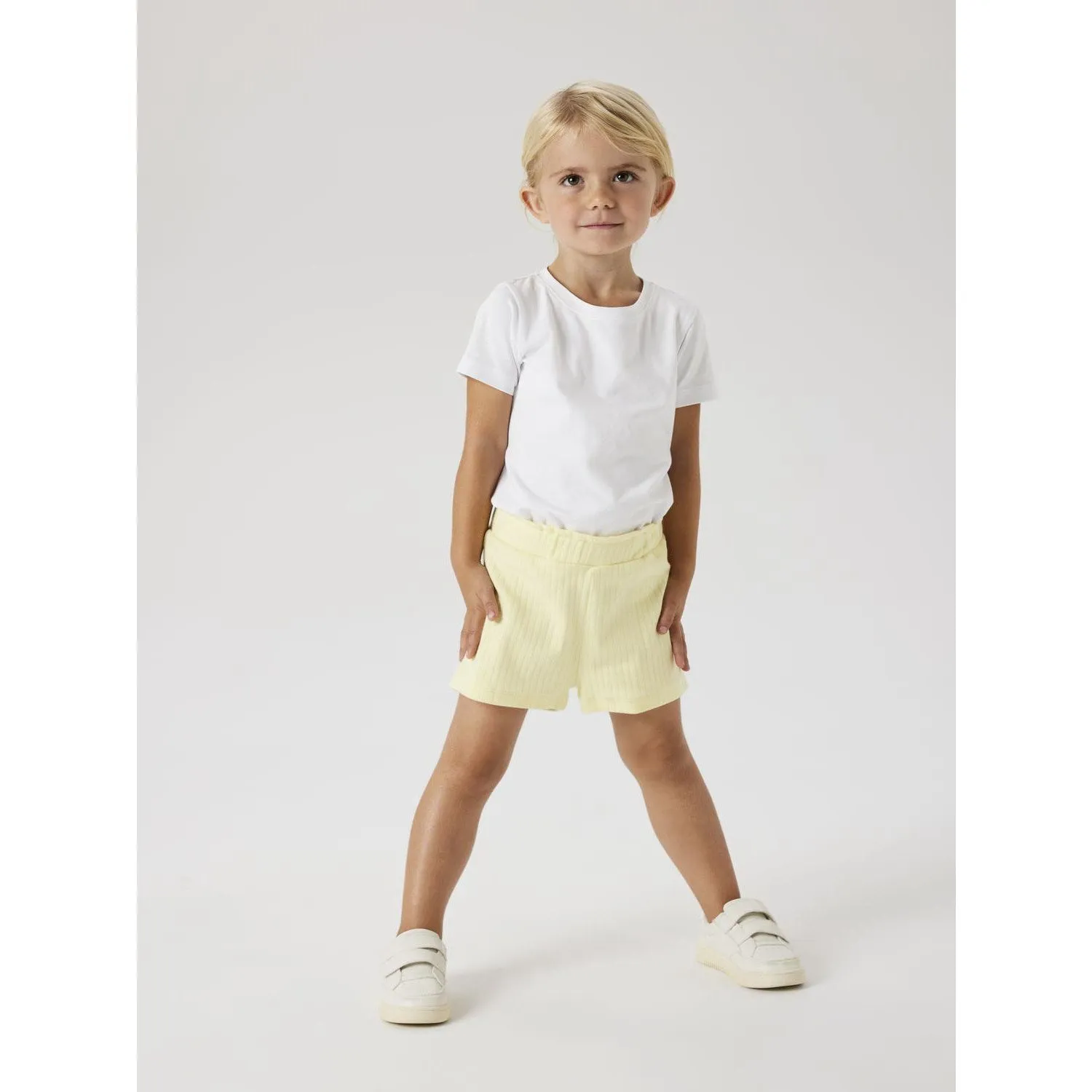 Name It Pastel Yellow Surajali Shorts Noos