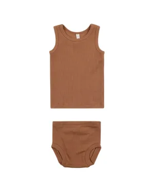 Quincy Mae Ribbed Tank & Bloomer Set