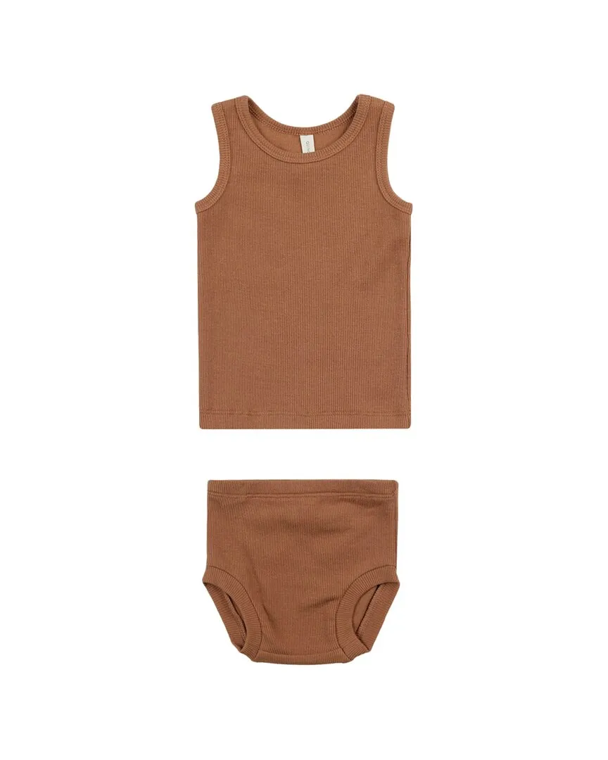 Quincy Mae Ribbed Tank & Bloomer Set