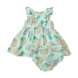 Ruffle Dress & Diaper Cover Pretty Pineapples | Angel Dear