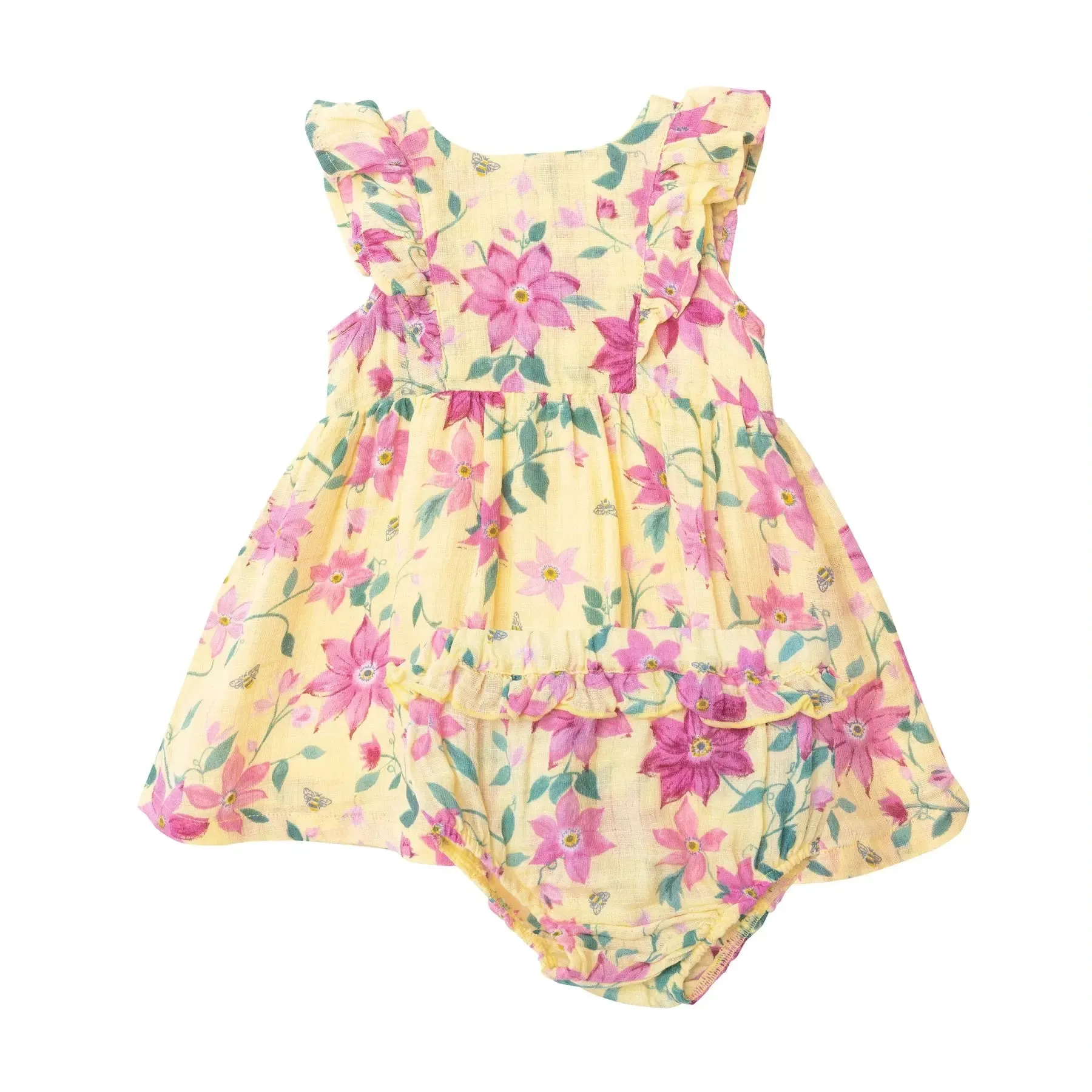 Ruffle Sundress & Diaper Cover - Clematis | Angel Dear