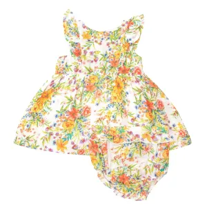 Ruffle Sundress & Diaper Cover - Garden Joy | Angel Dear
