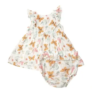 Ruffle Sundress & Diaper Cover - Pretty Butterflies | Angel Dear